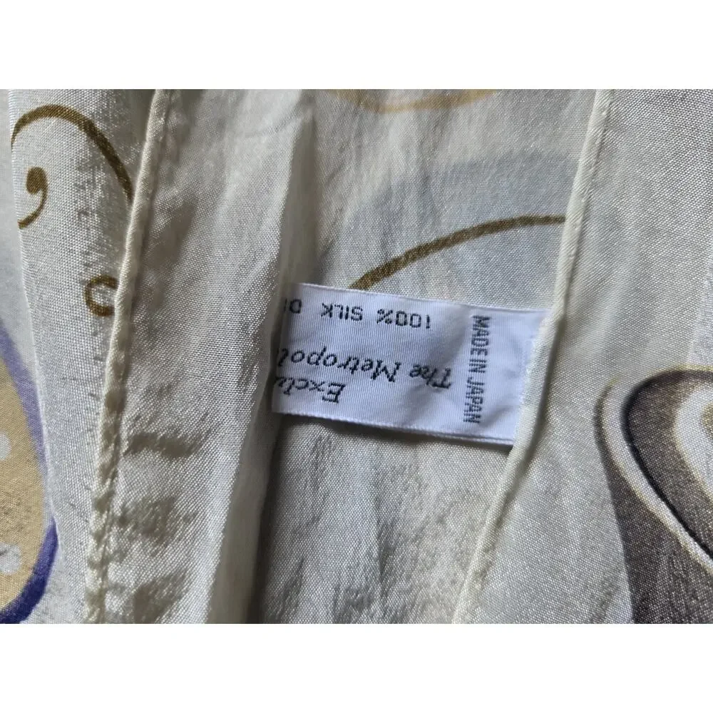 The Metropolitan Museum of Art 100% Silk Shoe Print Scarf Fashion Art Made Japan